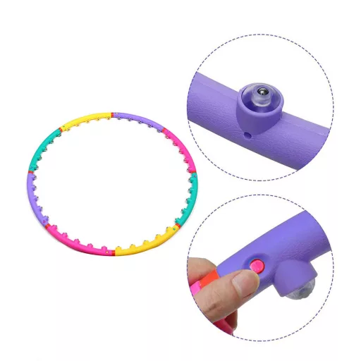 Barvit 98 cm Hula Hoop z Masažnimi Vozli za Fitnes in Zabavo