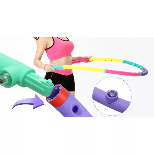 Barvit 98 cm Hula Hoop z Masažnimi Vozli za Fitnes in Zabavo