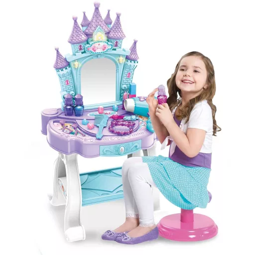 Interaktivna princesa toaletna miza z glasbo in lučmi - vključuje dodatke