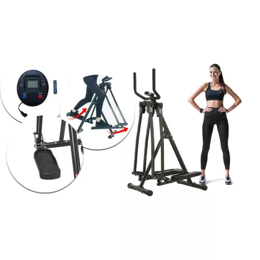 Eliptični trenažer z zaslonom, 100 kg nosilnost za domačo fitnes