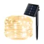 Solar LED Luči na Niz 10m - 100 Toplih Belih Žarnic, 8 Načinov Osvetlitve, Vodoodporni