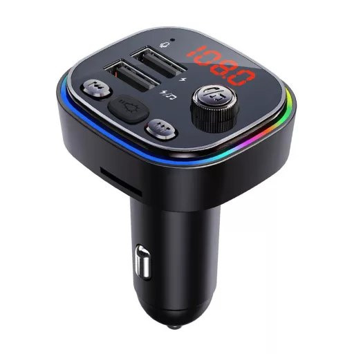 Večfunkcijski Bluetooth avto oddajnik z dvojno USB polnjenjem in FM radijem
