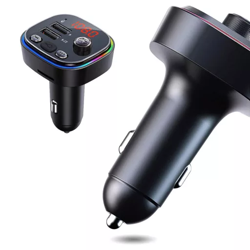 Večfunkcijski Bluetooth avto oddajnik z dvojno USB polnjenjem in FM radijem