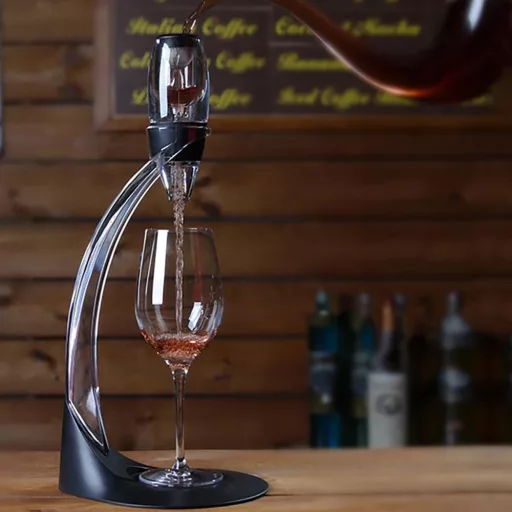 Dekantator za vino z aeratorjem in stojalom - Hitra oksigenacija za bogate arome