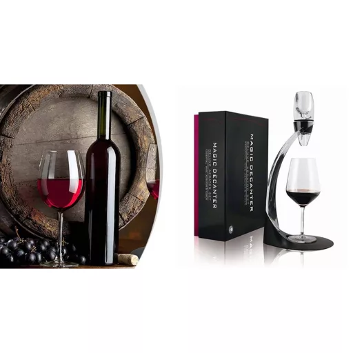 Dekantator za vino z aeratorjem in stojalom - Hitra oksigenacija za bogate arome