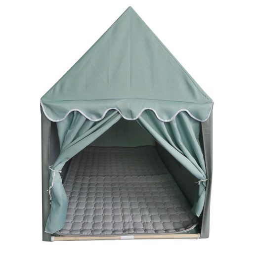 Igrača hiška v mint zeleni barvi z mehko podlogo - enostavna sestava, varen dizajn