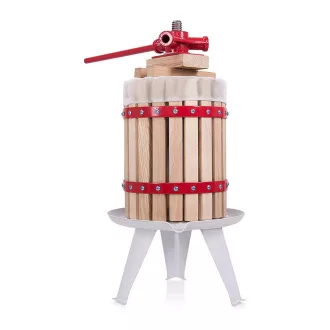   6L Stiskalnica za Sadje za Jabolka in Jagode - Tradicionalna Kovinsko-lesena Oblika za Kuhinjo in Zunanje Uporabe