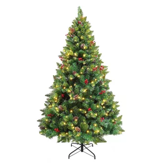   LED božično drevo z vgrajenimi toplimi belimi lučmi, 210 cm, 320 LED