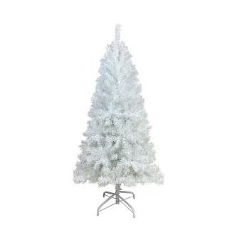   Bela umetna božična jelka - 120 cm, zložljive veje, kovinska osnova