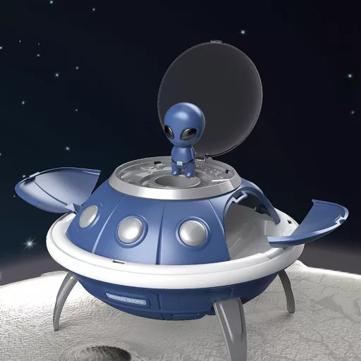 UFO igrača orodja s projektorjem, 52-delni prenosni komplet za otroke