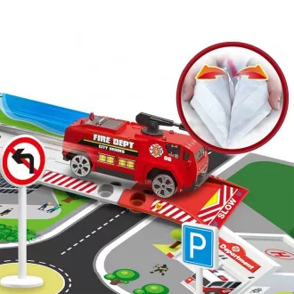   Set preproge za gasilce z avtomobili in prometnimi znaki - interaktiven in prenosljiv