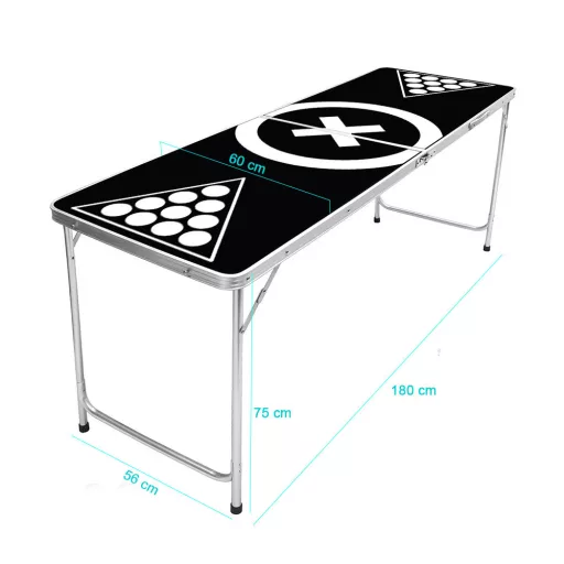 Set za Beer Pong s Zložljivo Mizo, 50 Skodelic in 6 Žogic