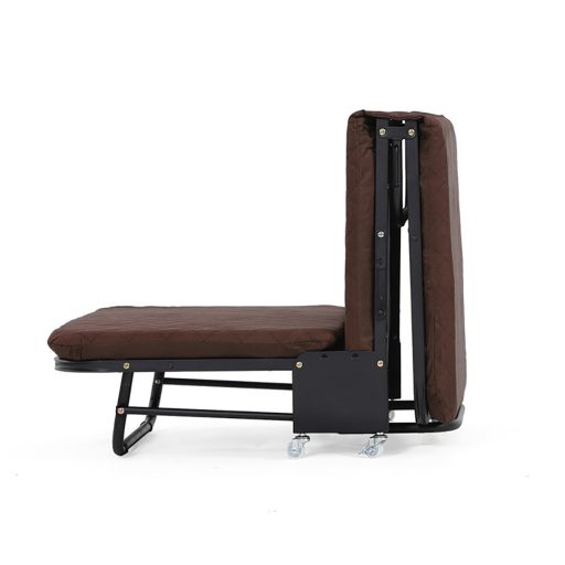 Zložljivo gostinsko posteljo s 6 cm debelim vzmetnico in nastavljivim naslonjalom za glavo