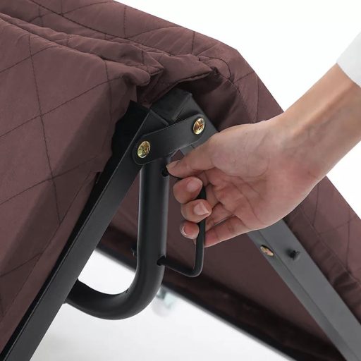 Zložljivo gostinsko posteljo s 6 cm debelim vzmetnico in nastavljivim naslonjalom za glavo