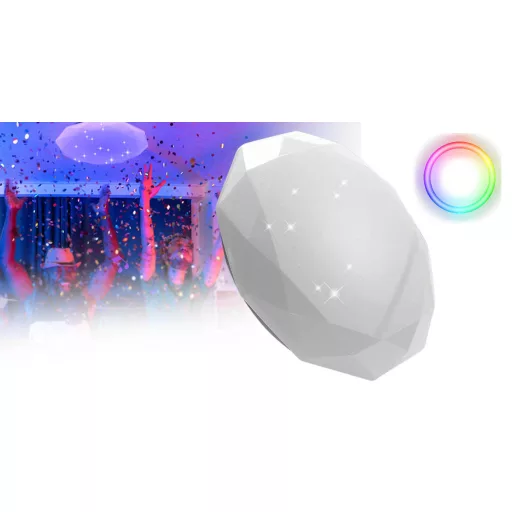 Pametna RGB LED stropna svetilka z Wi-Fi nadzorom in nastavljivo svetlostjo