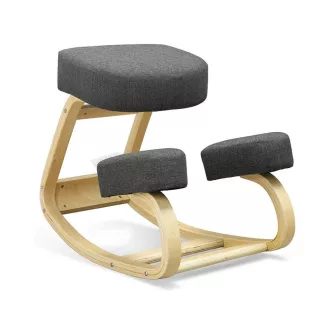   Ergonomska stolica za kolena, ki izboljšuje ravnotežje - siva