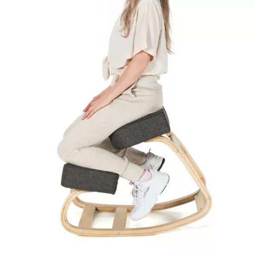 Ergonomska stolica za kolena, ki izboljšuje ravnotežje - siva