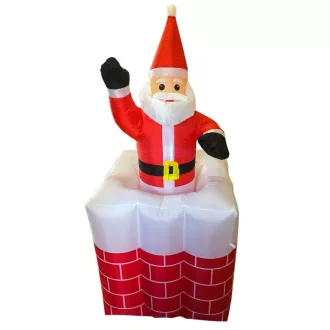  Napihljiva božična dekoracija Santa z LED lučmi - 157x67x67 cm