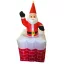 Napihljiva božična dekoracija Santa z LED lučmi - 157x67x67 cm