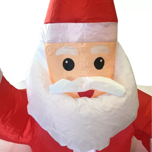 Napihljiva božična dekoracija Santa z LED lučmi - 157x67x67 cm