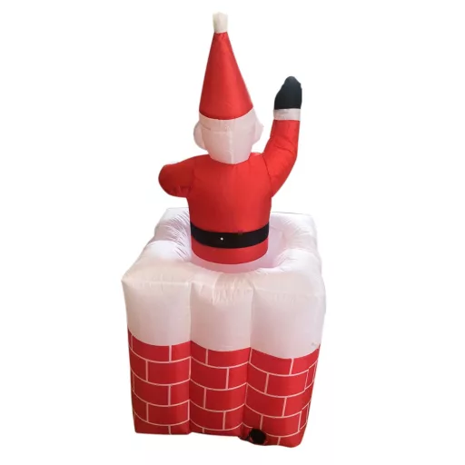 Napihljiva božična dekoracija Santa z LED lučmi - 157x67x67 cm