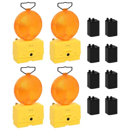 Opozorilne cestne luči na baterije - 4-pack, vremensko odporne, visoka vidljivost