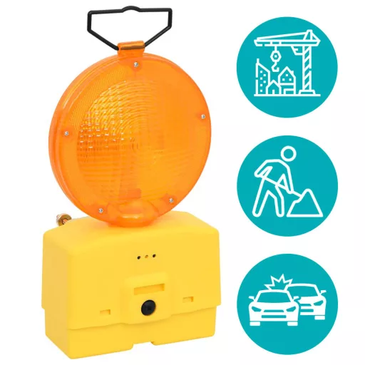 Opozorilne cestne luči na baterije - 4-pack, vremensko odporne, visoka vidljivost