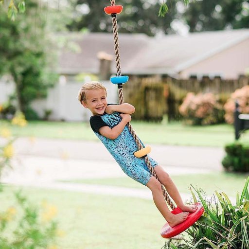 2-v-1 plezalna vrv in gugalnica za otroke - nosilnost 100 kg, nedrseče sedišče