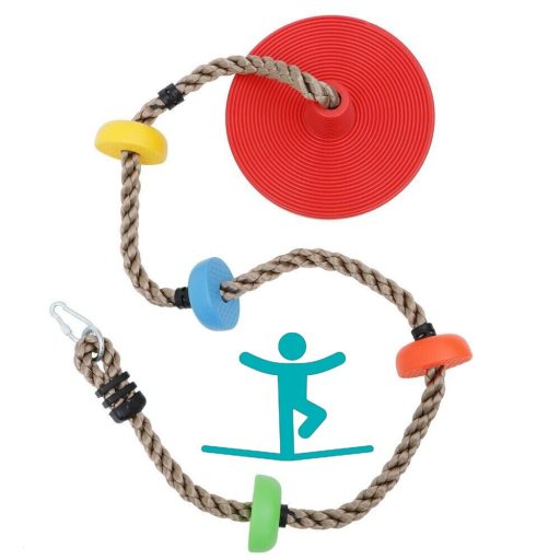 2-v-1 plezalna vrv in gugalnica za otroke - nosilnost 100 kg, nedrseče sedišče