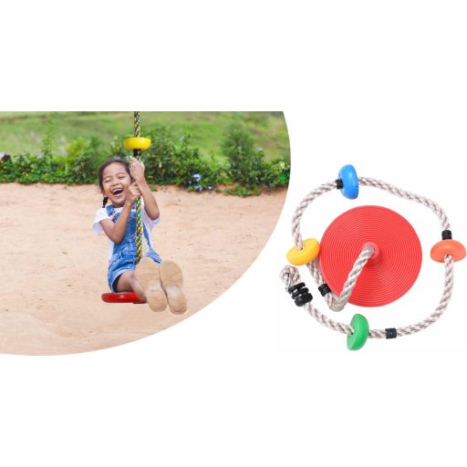 2-v-1 plezalna vrv in gugalnica za otroke - nosilnost 100 kg, nedrseče sedišče
