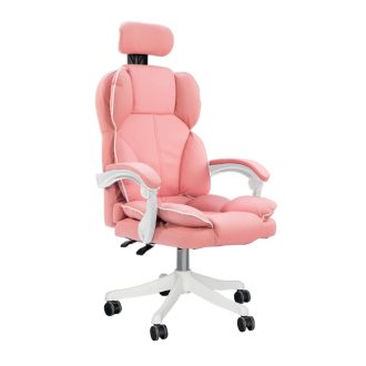   Lux izvršni vrtljiv stol s nastavljivo višino in nagibnim naslonjalom - Roza