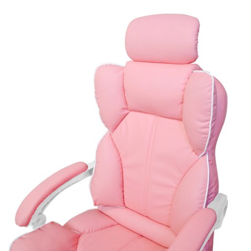 Lux izvršni vrtljiv stol s nastavljivo višino in nagibnim naslonjalom - Roza