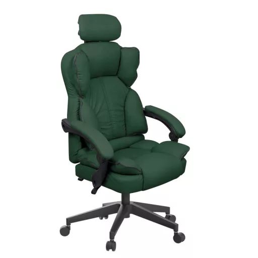 Lux izvršna ergonomska pisarniška stolica - temno zelena, nastavljiva višina, nagibna naslonjala
