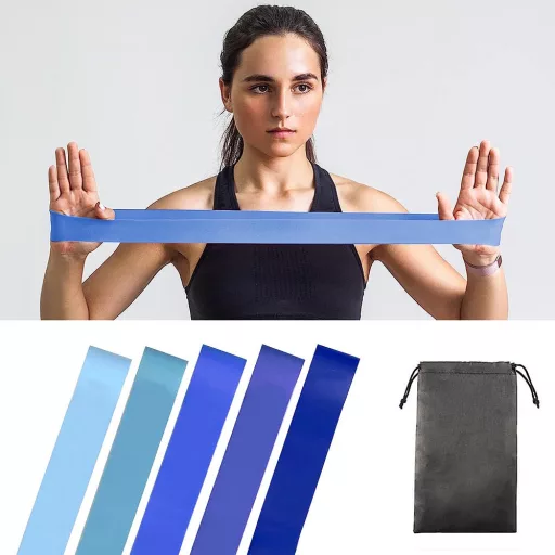 Set elastičnih trakov za fitnes 5 kosov - raznolike moči