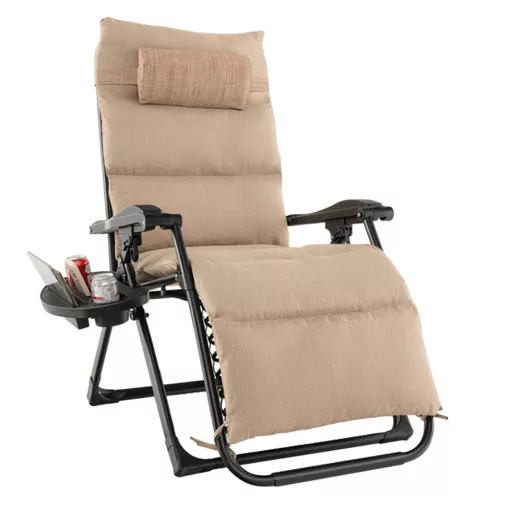 Padded Zero Gravity Chair with Storage and Removable Headrest - Various Colors