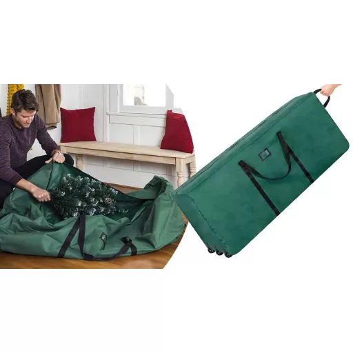 Velika torba za shranjevanje na kolesih, 150x63x50 cm - Trajna in prostorna za praznične okraske in večje predmete