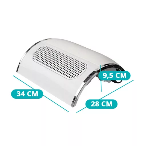Električni zbiralnik prahu za nohte s 3 ventilatorji - ergonomski in enostaven za čiščenje