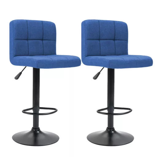 Nastavljiv oblazinjen barski stolček - 2 kosa, eleganten dizajn, višina 60-80 cm, različne barve