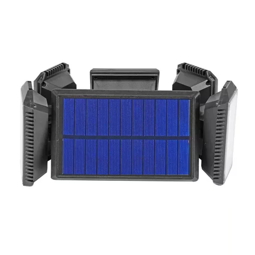 5-panelni rotacijski 300 LED solarni svetilnik z senzorjem gibanja in daljinskim upravljalnikom, IP65 vodoodporen