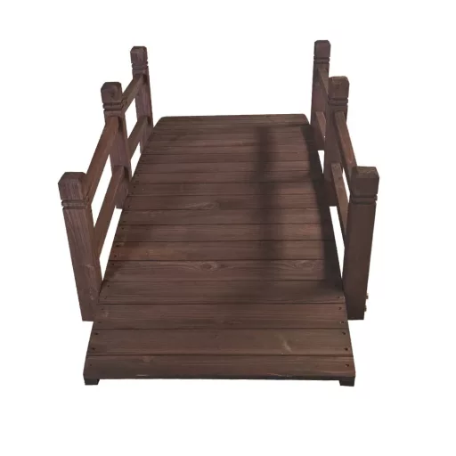 Cedar Garden Bridge for Ponds and Flower Beds - 150 kg Capacity, Elegant Design