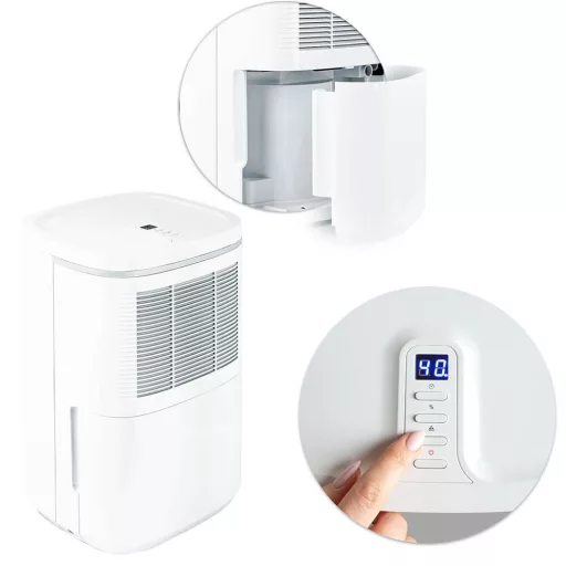 Dehumidifier with LED Display and 2.2L Tank Capacity for Rooms up to 25m²