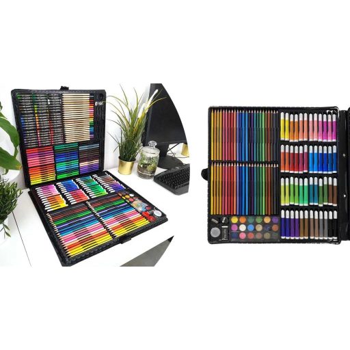 258-delni set za risanje in slikanje za otroke s svinčniki, markerji in akvareli