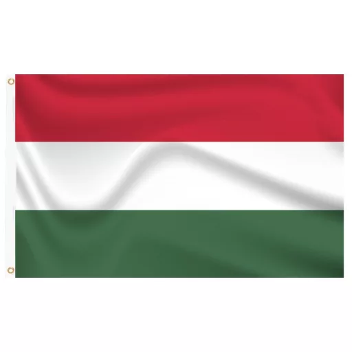 Madžarska zastava 90x150 cm - Trajna dvoslojna poliester za zunanjo uporabo
