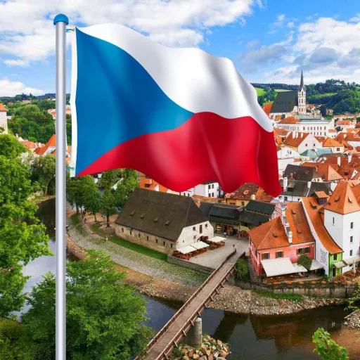 90x150 cm Dvostranska Poliesterska Češka Zastava z Oko
