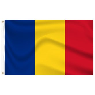   Romunska zastava 90x150 cm - Trajna poliester z dvojnim tiskom in očesci