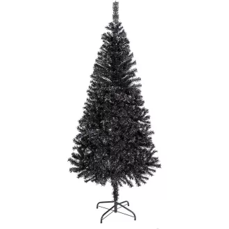   120 cm črni umetni božični drevesec z 230 vejami - eleganten in sodoben dizajn
