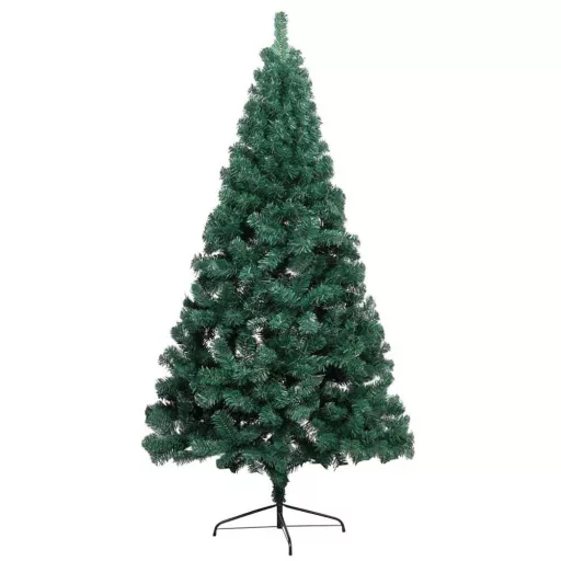 Polovični božični dreves 180 cm z LED lučmi - prostorsko varčna praznična dekoracija