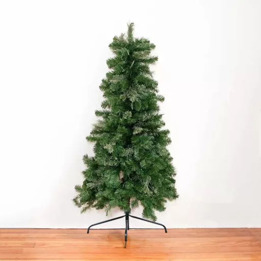Polovično božično drevo z 80 LED lučkami, 120 cm, oblikovanje, ki prihrani prostor
