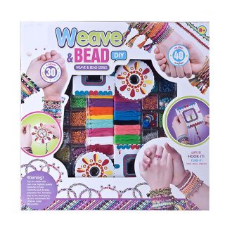 Barvni komplet za izdelavo zapestnic z biseri in predlogami