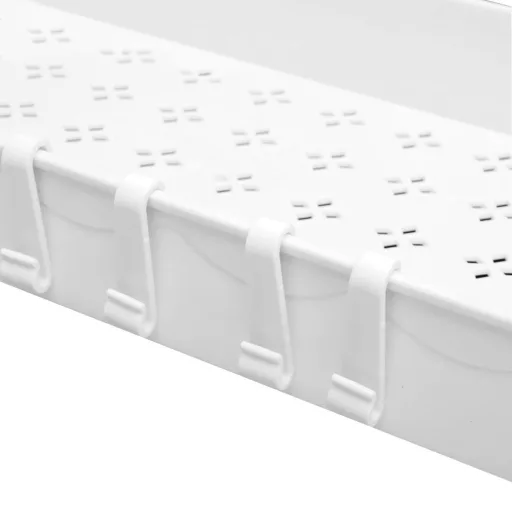 2-nivojski organizator pod umivalnikom z izvlečnim predalom - bela (komplet 2)